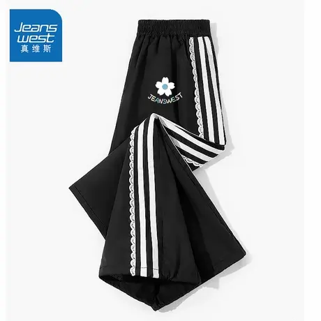 真维斯女童裤子2025新款纯棉运动休闲裤夏薄款宽松透气中大童长裤图片