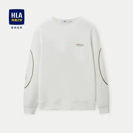 HLA/海澜之家加绒卫衣23秋冬新远红外智慧绒加厚圆领微弹保暖男士图片