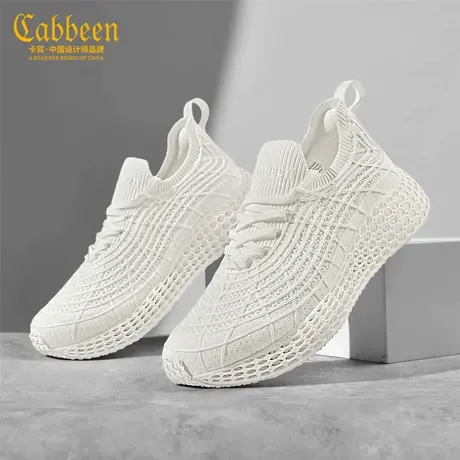 Cabbeen/卡宾男鞋秋季新款韩版潮流软底增高运动休闲板鞋小白鞋商品大图