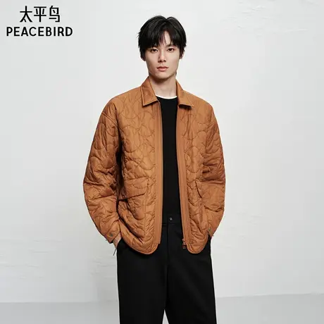 【商场同款】太平鸟男装棉衣25冬季新款宽松满版绗缝 B2ABF4122商品大图