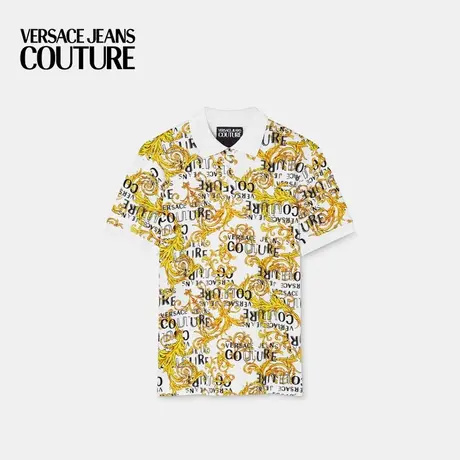 【限时优惠】VERSACE JEANS COUTURE 男士Polo衫印花短袖上衣图片