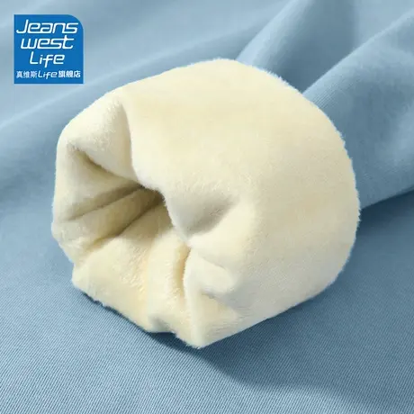 真维斯LIFE秋冬季连帽卫衣女秋冬新款韩系学院风加绒加厚保暖外套商品大图