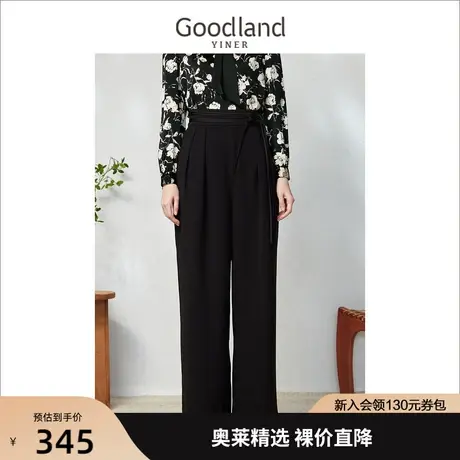 音儿美地女装2023春季新款通勤直筒阔腿休闲裤图片