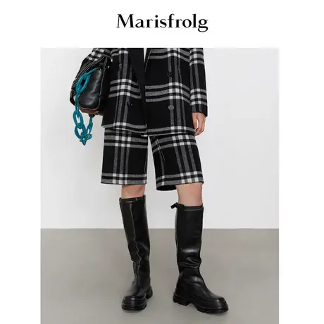 【新品首发】玛丝菲尔21冬新款绵羊毛五分裤休闲裤商品大图