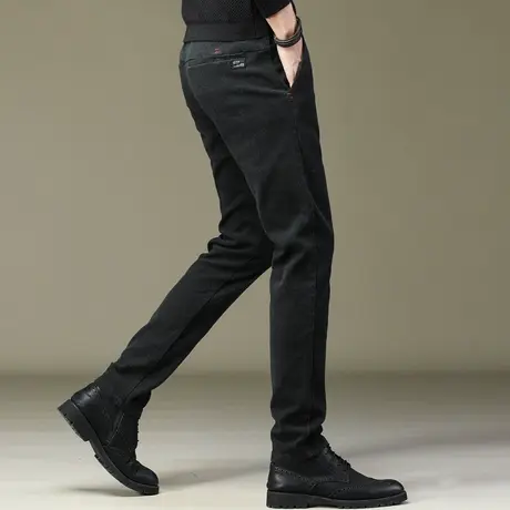 秋冬款男士休闲裤毛呢裤子男士长裤松紧冬季磨毛百搭男装冬装冬裤商品大图