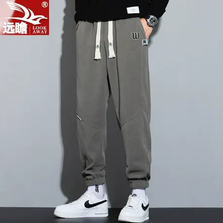 男士休闲秋冬2022新款潮流运动裤百搭宽松直筒束口松紧腰抽绳男裤商品大图