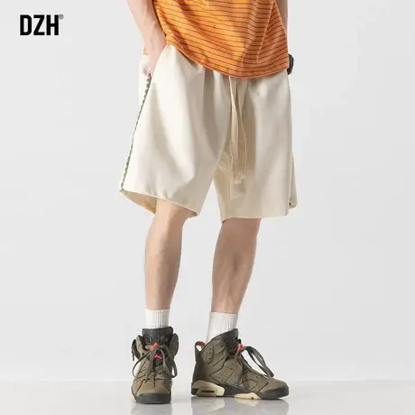 男生休闲短裤男夏季外穿运动五分裤宽松ins潮流拼接篮球训练中裤商品大图