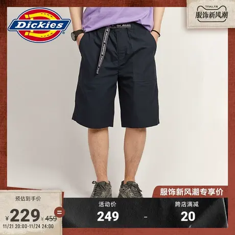 Dickies 春夏 工装休闲短裤 橡筋腰头缇花腰带男女情侣宽松图片