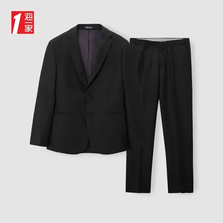 海一家简约职业有型套西2023秋季新款商务正装两件套西服套装男图片