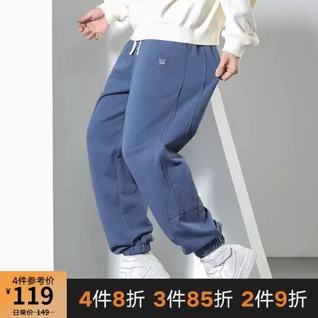 GxxH大码潮牌男装 个性加肥加大号肥佬宽松蓝色束脚长裤200斤秋商品大图