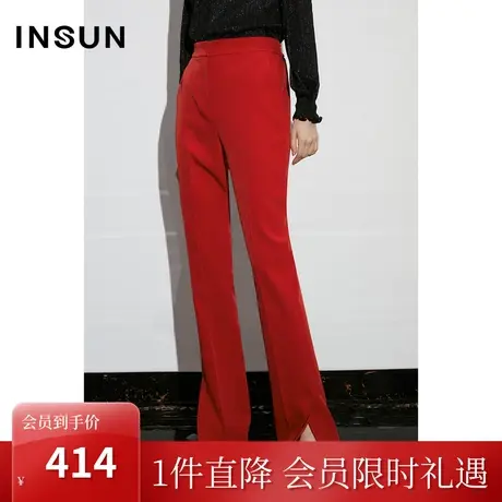 [兔年胶囊]恩裳COVER2023早春新款显瘦侧开叉抗皱通勤西装休闲裤图片