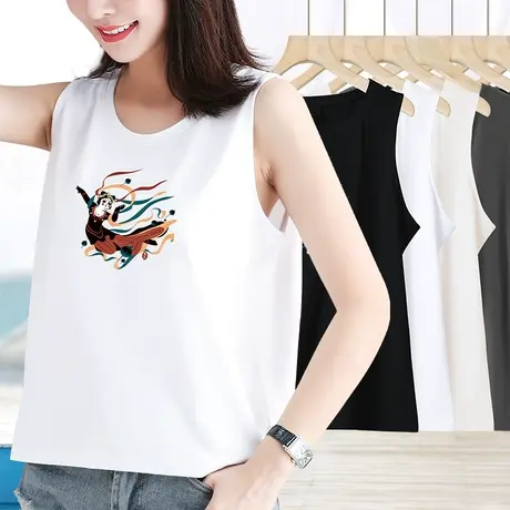 吊带女夏季背心外穿天丝白色无袖t恤2023年新款休闲百搭打底衫潮图片