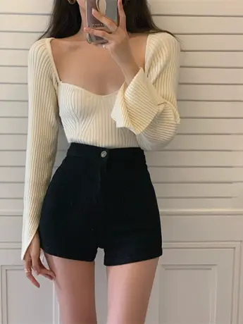 清仓捡漏高腰紧身黑色牛仔短裤女夏2023新款网红显瘦热裤潮流ins图片