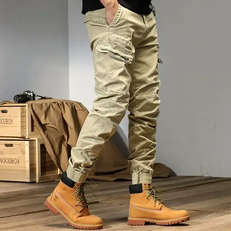 休闲裤子男宽松束脚哈伦2022新款潮牌运动工装束脚休闲裤宽松裤男商品大图