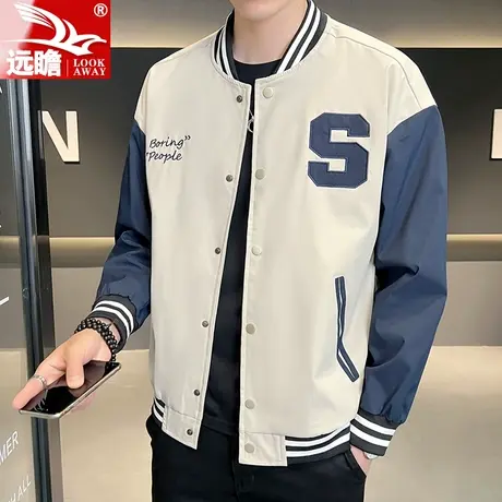 夹克男生秋季美式潮牌宽松青年棒球服外套男士春秋款休闲上衣男款商品大图