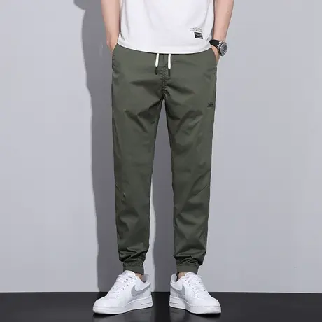 冰丝裤男夏新款夏季薄款冰丝潮牌运动宽松速干直筒束脚休闲长裤子商品大图