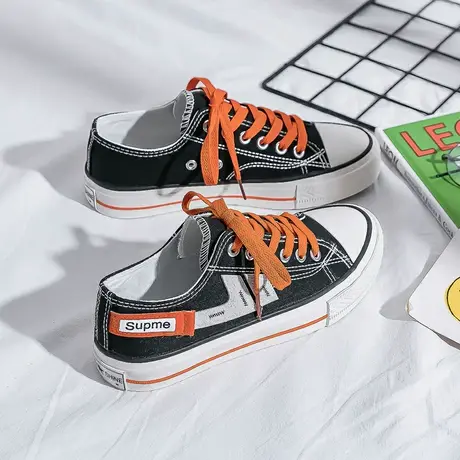 帆布鞋女学生韩版ulzzang百搭鞋子女2021新款夏季薄款ins网红潮鞋商品大图