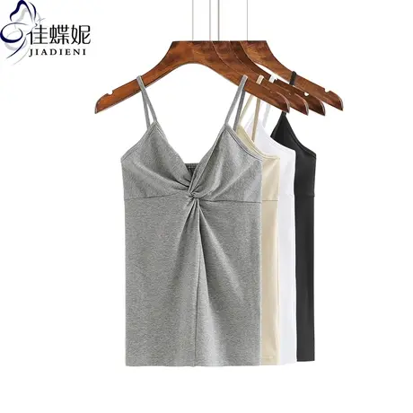 夏季新款纯白修身吊带背心显瘦内搭打底衫纯色上衣女装图片