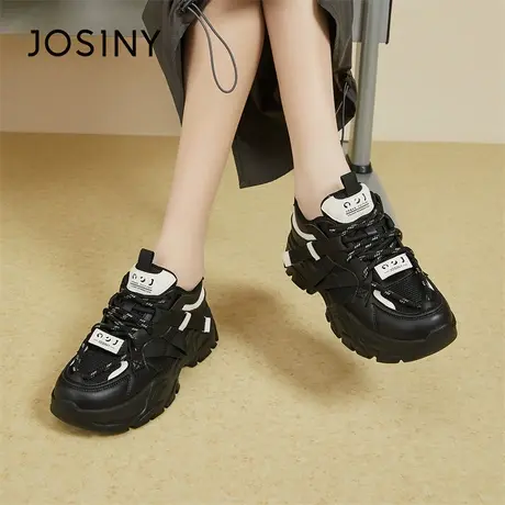 Josiny/卓诗尼厚底老爹鞋女款2024新款春季网红显脚小运动休闲鞋商品大图
