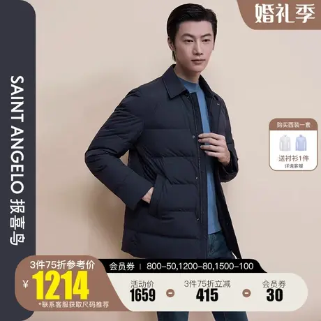 报喜鸟2023秋季新款男士商务休闲时尚羽绒服保暖蓬松鹅绒服外套男图片