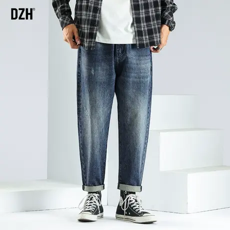 男士直筒牛仔裤男款秋季潮牌宽松裤子2023新款休闲长裤百搭直筒裤商品大图