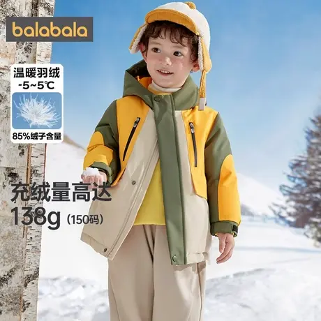 巴拉巴拉儿童羽绒服男童女童加厚外套冬季2023新款宝宝童装外套小商品大图