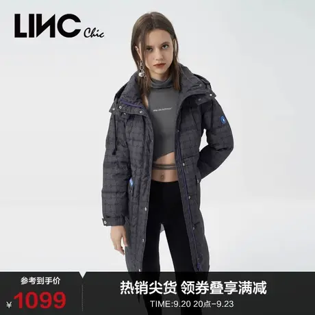 LINCCHIC金羽杰羽绒服女复古学院风中长款羽绒服女冬季Y22808339商品大图
