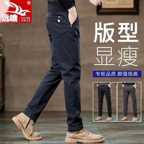 男士休闲裤春秋季修身小脚西裤爆款2023新款潮流宽松直筒长裤子男商品大图