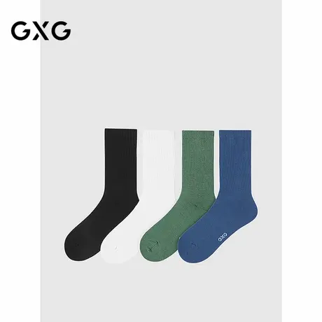 GXG男士袜子【4双装】多色棉质长筒袜运动袜男 25春季新品商品大图