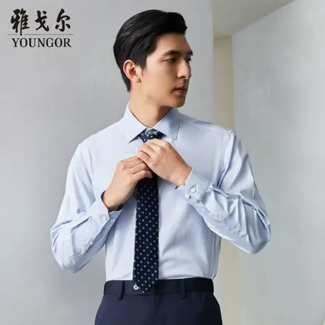 雅戈尔奥莱 商场同款男士长袖衬衫秋季新款官方商务休闲上班衬衫商品大图