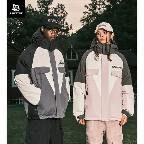Lilbetter连帽棉服男款情侣棉衣防泼水外套户外冲锋衣运动棉袄潮商品大图