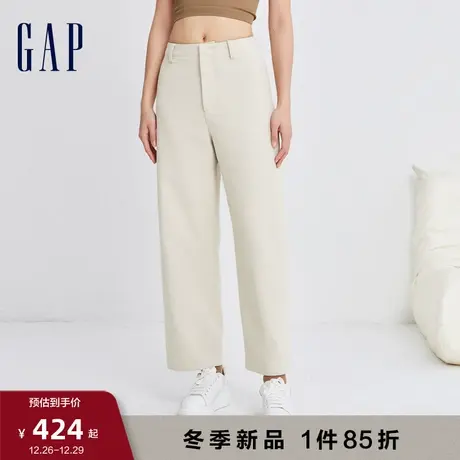 Gap女装早春时尚高腰直筒西装裤长裤高级休闲简约直筒裤841296商品大图