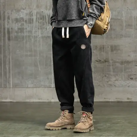 百搭潮流直筒束脚裤时尚裤子男款舒适工装裤男大码男装裤子商品大图