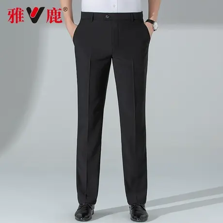 雅鹿男士工装西裤2024春夏薄款直筒裤职业商务宽松休闲裤百搭长裤商品大图