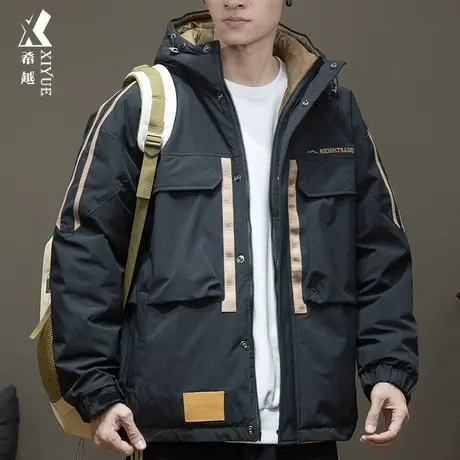 工装羽绒服男90%鸭绒胖子加肥加大冬装男士2023新款大码男款外套商品大图