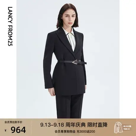 朗姿复古气质收腰显瘦高级感高端职业正装女秋冬新款西装西服外套图片