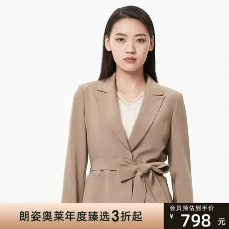 朗姿 秋季收腰系带通勤风女式西装外套秋季新款商场同款西装图片