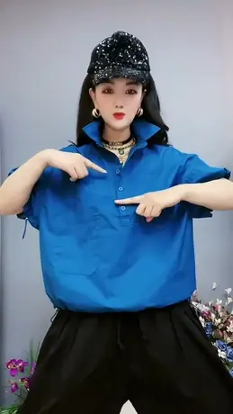 2023夏季新款韩版宽松大码Polo领简约口袋短袖纯色衬衫女休闲上衣商品大图