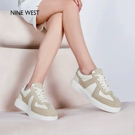 Nine West/玖熙2025夏季新款简约百搭运动休闲鞋舒适透气平底鞋女图片