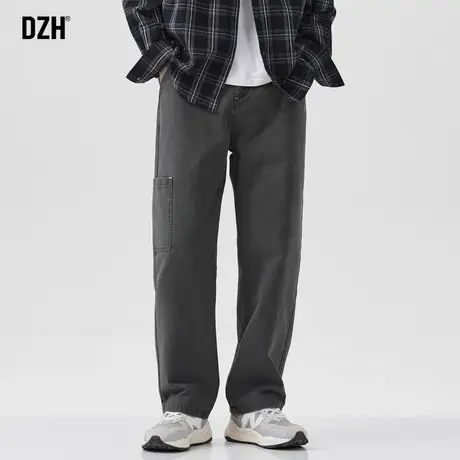 男士工装休闲裤男秋季美式潮牌纯棉直筒裤2023新款长裤男裤宽松裤商品大图