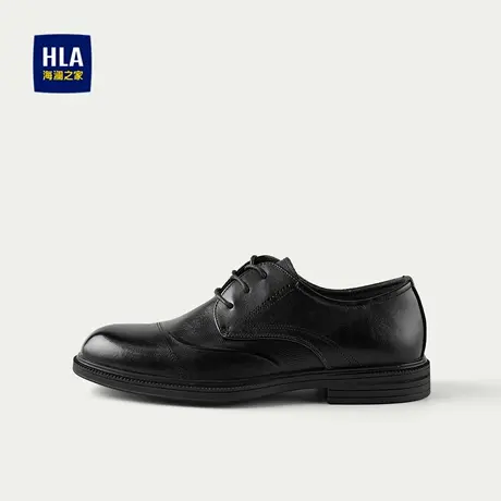 HLA/海澜之家系带正装皮鞋2025新款舒适柔软透气耐穿光泽质感男鞋图片