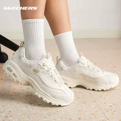 Skechers斯凯奇女鞋小雏菊刺绣熊猫鞋厚底老爹鞋简约休闲鞋小白鞋商品大图