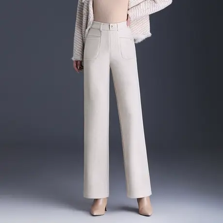 高腰厚款阔腿裤韩版气质休闲裤时尚百搭长裤女秋冬季2023新款裤子商品大图