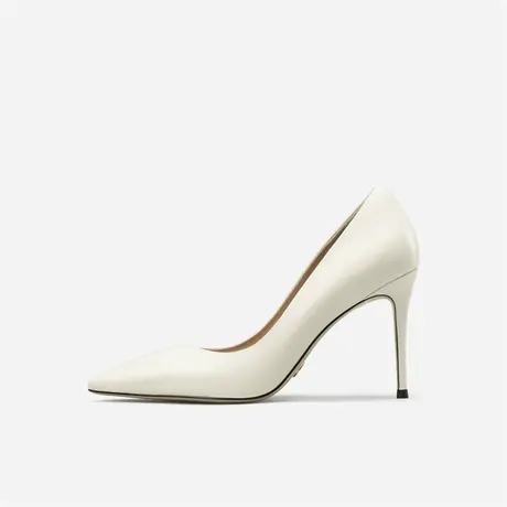 Nine West/玖熙高跟鞋春季新款细跟经典牛皮革通勤纯色单鞋女浅口商品大图