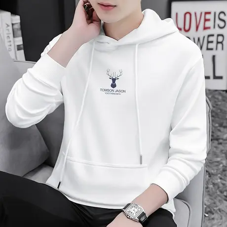 男士卫衣连帽外套潮ins春秋款宽松潮流百搭秋冬加绒带帽衫长袖男商品大图