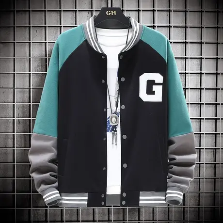 外套男春秋季韩版潮流棒球服休闲青少年夹克男士秋冬装学生上衣服商品大图