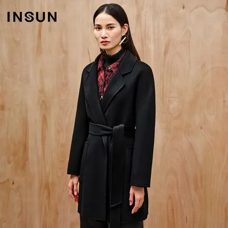 INSUN恩裳线上专选冬季美丽诺拱针工艺羊毛大衣商品大图
