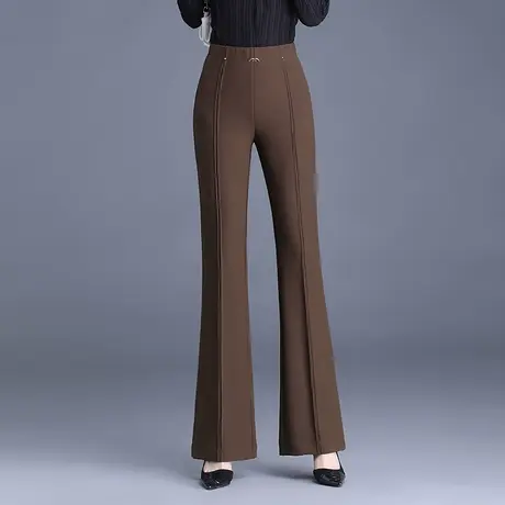 气质微喇裤女秋季高腰通勤长裤子2023新款显瘦喇叭裤职业裤休闲裤商品大图