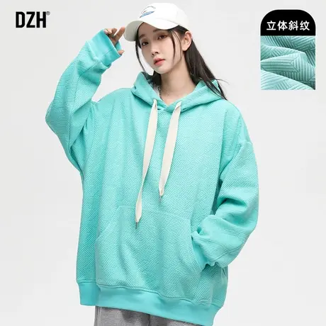 男女同款浅蓝色加厚卫衣男春秋款连帽2023新款宽松休闲上衣情侣装图片