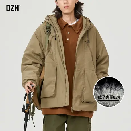 男士冲锋衣羽绒服男款冬季工装外套男冬款户外登山服防寒服羽绒衣图片